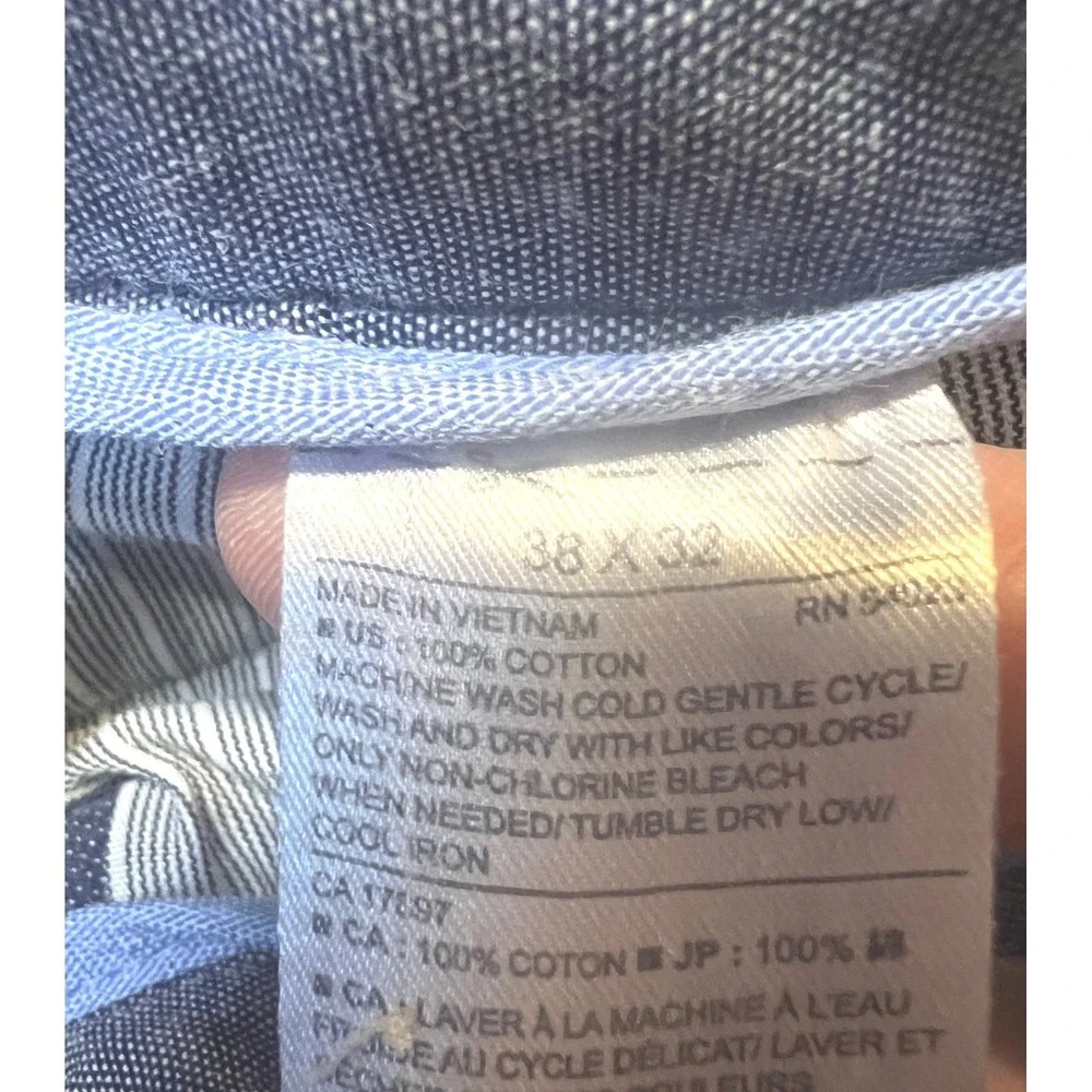 Banana Republic Kentfield Pant Mens 38x32 Blue Chino Cotton Casual Trousers‎